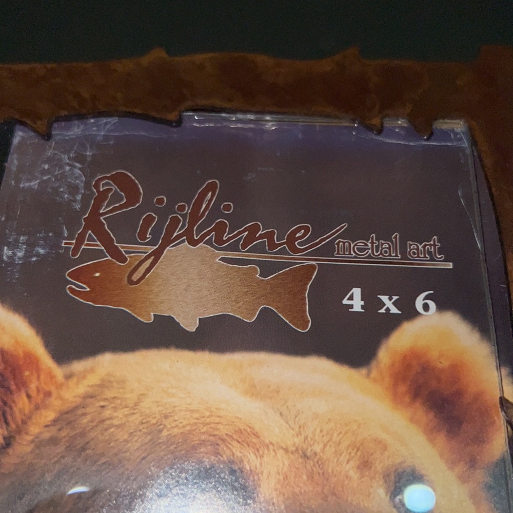 Rijline Metal Art Bear Theme Picture Frame Holds 4” X 6” - Picture 4 of 9